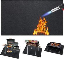 124 x 75 cm ugniai atsparus paklotas, grilio kilimėlis, grindų apsaugos kilimėlis, karščiui atsparus grindų kilimėlis, nelimpantis bbq dujinis grilis, purslų kilimėlis, grilio priedai lauko griliui, vejai, terasai
