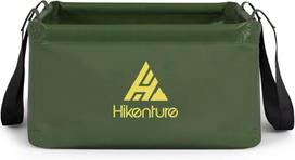 Hikenture C2 sulankstomas lauko dubuo 15 l/20 l, sulankstomas kibiras kempingui, sulankstomas kibiras pagamintas iš patvaraus brezentinio audinio, kaip prausimosi dubuo, skalbinių dubuo, žvejybos kibiras