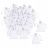 100x tinklinis maišelis su virvele barjeriniai maišeliai, žemės ūkio vaisiai 10cmx12cm baltas