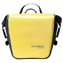 Rockbros AS-003-1Y 10-14l vandeniui atsparus dviračio krepšys su peties dirželiu, tvirtinamas priekyje arba gale, geltonas