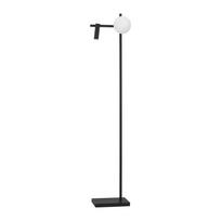 Baltos spalvos/juodos spalvos iš metalo pastatomas šviestuvas LED su sulankstoma konstrukcija (aukštis 150 cm) su stiklo gaubtu Joline – Nova Luce