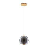 Pilkos spalvos iš metalo kabantis šviestuvas LED ø 22 cm su stiklo gaubtu Navi – Nova Luce
