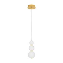 Baltos spalvos/auksinės spalvos iš metalo kabantis šviestuvas LED ø 10 cm su stiklo gaubtu Perla – Nova Luce
