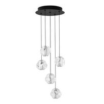 Matinės juodos spalvos iš metalo kabantis šviestuvas LED su pritemdymo funkcija ø 30 cm su gaubtu iš akrilo stiklo Ifos – Nova Luce