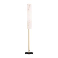 Kreminės spalvos/žalvario spalvos pastatomas šviestuvas LED su marmuro dekoru (aukštis 160 cm) Aider – Nova Luce