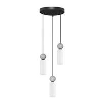 Matinės juodos spalvos iš akmens kabantis šviestuvas ø 25 cm su stiklo gaubtu Filomena – Nova Luce