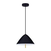 Matinės juodos spalvos iš metalo kabantis šviestuvas LED ø 40 cm su metaliniu gaubtu Oros – Nova Luce