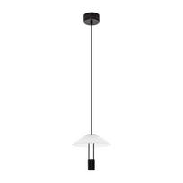 Matinės juodos spalvos iš aliuminio kabantis šviestuvas LED ø 22 cm su gaubtu iš akrilo stiklo Anafi – Nova Luce