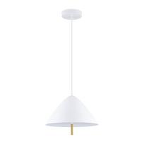 Baltos spalvos iš metalo kabantis šviestuvas LED ø 40 cm su metaliniu gaubtu Oros – Nova Luce