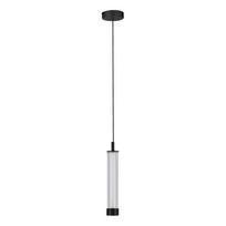 Matinės juodos spalvos iš aliuminio kabantis šviestuvas LED su pritemdymo funkcija ø 6,5 cm su stiklo gaubtu Glovia – Nova Luce