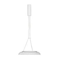Matinės baltos spalvos iš aliuminio kabantis šviestuvas LED ø 40 cm su gaubtu iš akrilo stiklo Mantle – Nova Luce