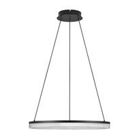 Matinės juodos spalvos iš aliuminio kabantis šviestuvas LED su pritemdymo funkcija ø 60 cm su gaubtu iš akrilo stiklo Lonela – Nova Luce
