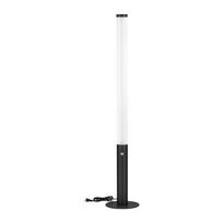 Matinės juodos spalvos iš plieno pastatomas šviestuvas LED su pritemdymo funkcija (aukštis 141 cm) su gaubtu iš akrilo stiklo Glaze – Nova Luce