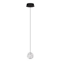 Matinės juodos spalvos iš metalo kabantis šviestuvas LED su pritemdymo funkcija ø 10 cm su gaubtu iš akrilo stiklo Ifos – Nova Luce
