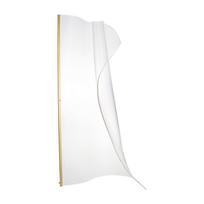 Auksinės spalvos iš aliuminio pastatomas šviestuvas LED (aukštis 105 cm) su gaubtu iš akrilo stiklo Siderno – Nova Luce