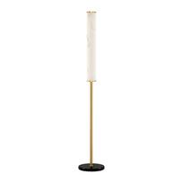 Baltos spalvos/žalvario spalvos pastatomas šviestuvas LED su marmuro dekoru (aukštis 140 cm) Nolia – Nova Luce