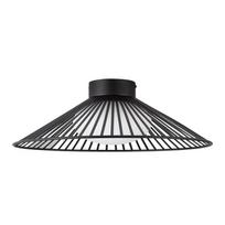 Matinės juodos spalvos iš metalo lubinis šviestuvas LED su stiklo gaubtu Brume – Nova Luce