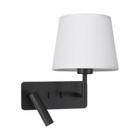 Baltos spalvos/matinės juodos spalvos iš aliuminio sieninė lempa su sulankstoma konstrukcija Savona – Nova Luce
