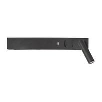 Matinės juodos spalvos iš metalo sieninė lempa LED su sulankstoma konstrukcija/su USB portu Vida – Nova Luce