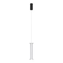 Matinės juodos spalvos/matinės sidabrinės spalvos iš metalo kabantis šviestuvas LED su pritemdymo funkcija ø 6 cm su gaubtu iš akrilo stiklo Pheme – Nova Luce