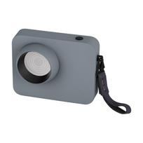 Pilkai mėlynos spalvos iš metalo stalinis šviestuvas LED su pritemdymo funkcija (aukštis 11 cm) Kedros – Nova Luce