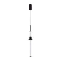 Matinės juodos spalvos iš keramikos kabantis šviestuvas LED su pritemdymo funkcija ø 8 cm su gaubtu iš akrilo stiklo Stalactite – Nova Luce