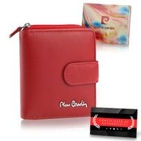 Moteriška odinė piniginė su RFID Pierre Cardin, raudona D40336