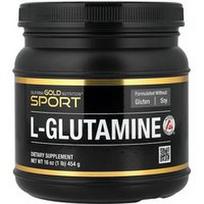 California Gold Nutrition, Sportas, L-glutamino milteliai, AjiPure®, be glitimo, 1 svaras (454 g)