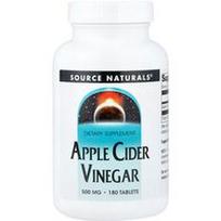 Source Naturals, Obuolių sidro actas, 500 mg, 180 tablečių