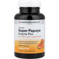 American Health, Super Papaya Enzyme Plus kramtomosios tabletės, 180 tablečių