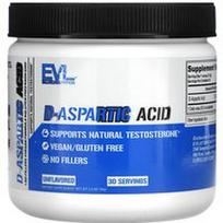 EVLution Nutrition, D-asparto rūgštis, be skonio, 3.3 uncijos (94 g)