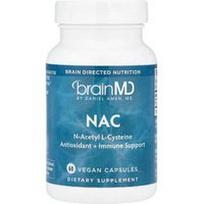 BrainMD, NAC, 60 veganiškų kapsulių (600 mg vienoje kapsulėje)