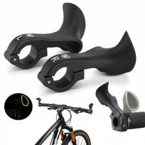Ergonomiškos dviračio rankenos su ragais, skirtos Mtb dviračiui, juodos