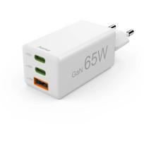 Hama įkroviklis 001251420000, 65W, 100-240V, 2x USB-C, 1x USB-A, GaN, Power Delivery, Quick Charge 3.0, baltas