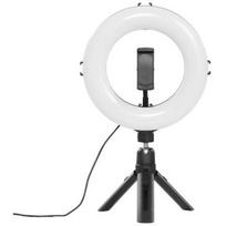 Hama LED žiedo lemputė 000046570000, 950lm, 2100-5500K, 96 LED, 5V, 1.8A, trikojis, telefono laikiklis
