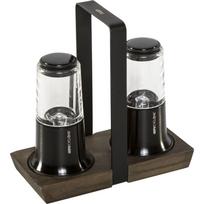 Druskos ir pipirų malūnėlių rinkinys Gefu X-plosion, 11 cm, juodas
