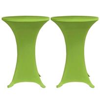 vidaXL tampri staltiesė, skersmuo 80 cm, 2 vnt., žalios spalvos