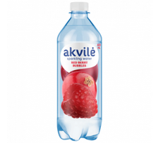 Stalo vanduo AKVILĖ su raudonosiomis uogomis, gazuotas 0,6L, PET 12vnt (kaina su užstatu už tarą)