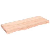 vidaXL Stalviršis, 100x40x(2–6)cm, neapdorotas ąžuolo medienos masyvas