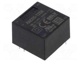 Converter: AC/DC | 5W | Uout: 12VDC | Iout: 416mA | 81% | Mounting: PCB