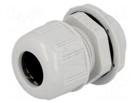 Cable gland | PG16 | IP68 | Mat: polyamide | light grey | UL94V-2