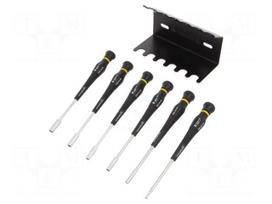 Screwdriver: precision-set | 6-angles socket | ESD | 6pcs.
