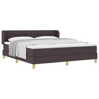 vidaXL Kiemas lova su čiužiniu Tamsiai rudas 180 x 200 cm audinys