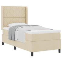 vidaXL Kiemas lova su pagalve Kreminė 200 x 90 cm audinys