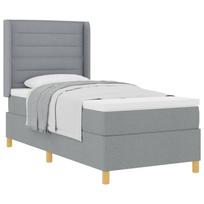vidaXL Kiemas lova su čiužiniu Šviesiai pilka 80 x 200 cm audinys