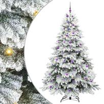 vidaXL Dirbtinė Kalėdų eglutė su 300 LED Balta 240 cm PE ir PVC