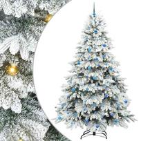 vidaXL Dirbtinė Kalėdų eglutė su 300 LED Balta 240 cm PE ir PVC