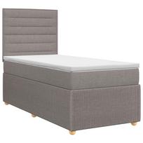 vidaXL Spyruoklinė lova su čiužiniu Taupe 90 x 200 cm Audinys