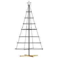 vidaXL Kalėdų Kūgio Medis s stovu Juoda 180,5 cm Plienas