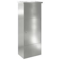 vidaXL Siuntų dėžutė Juoda 44,5 x 29 x 110,5 cm Cinkuota plienas